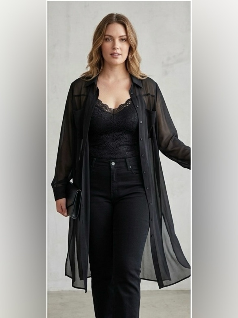 NWT Torrid Black Chiffon Tunic | Versatile Layering Piece | Size 4X